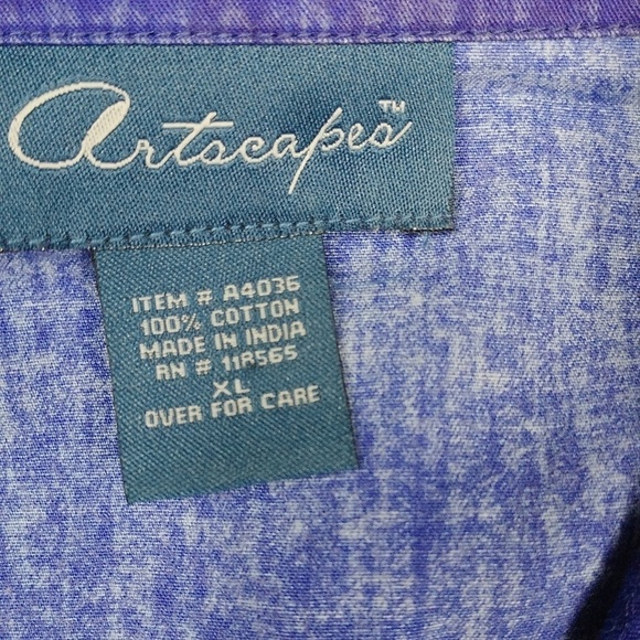 Artscape women's long sleeved button down shirt size XL - Picture 2 of 12